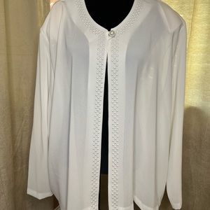 Hosanna Designs NWT 3 piece white suit plus Sz 5X